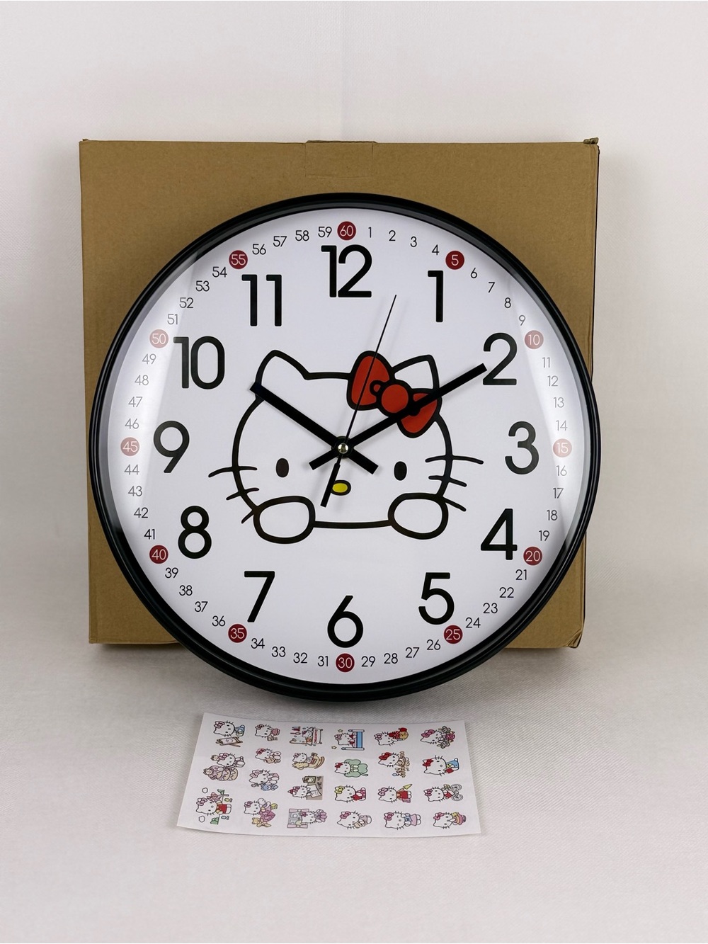 12” Hello Kitty Learning Wall Clock – New Open Box